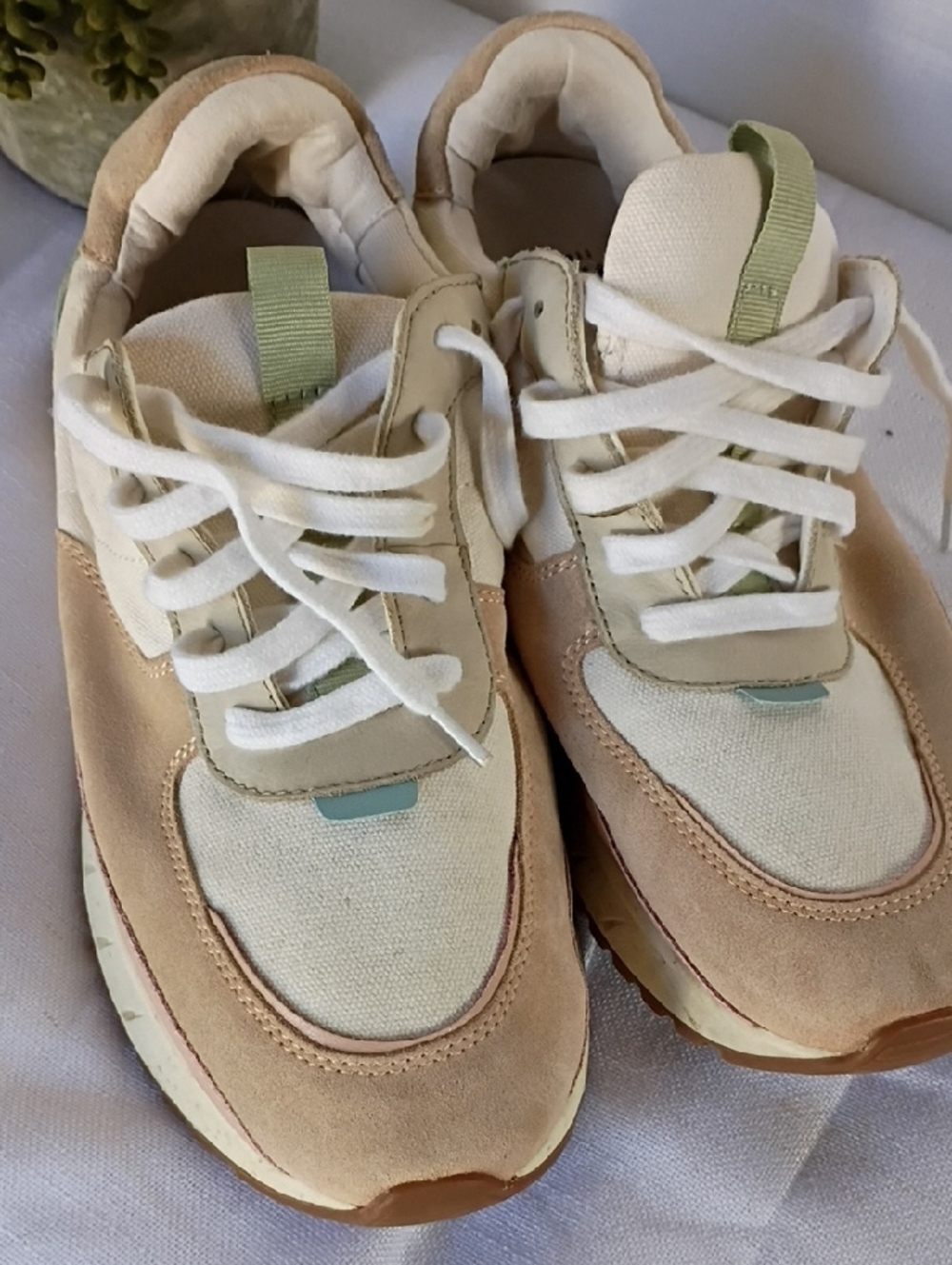 Madewell Unisex Neutral Pastel Casual Sneakers - Cream, Blush & Mint Size 9 - Picture 8 of 8